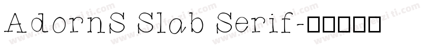 AdornS Slab Serif字体转换